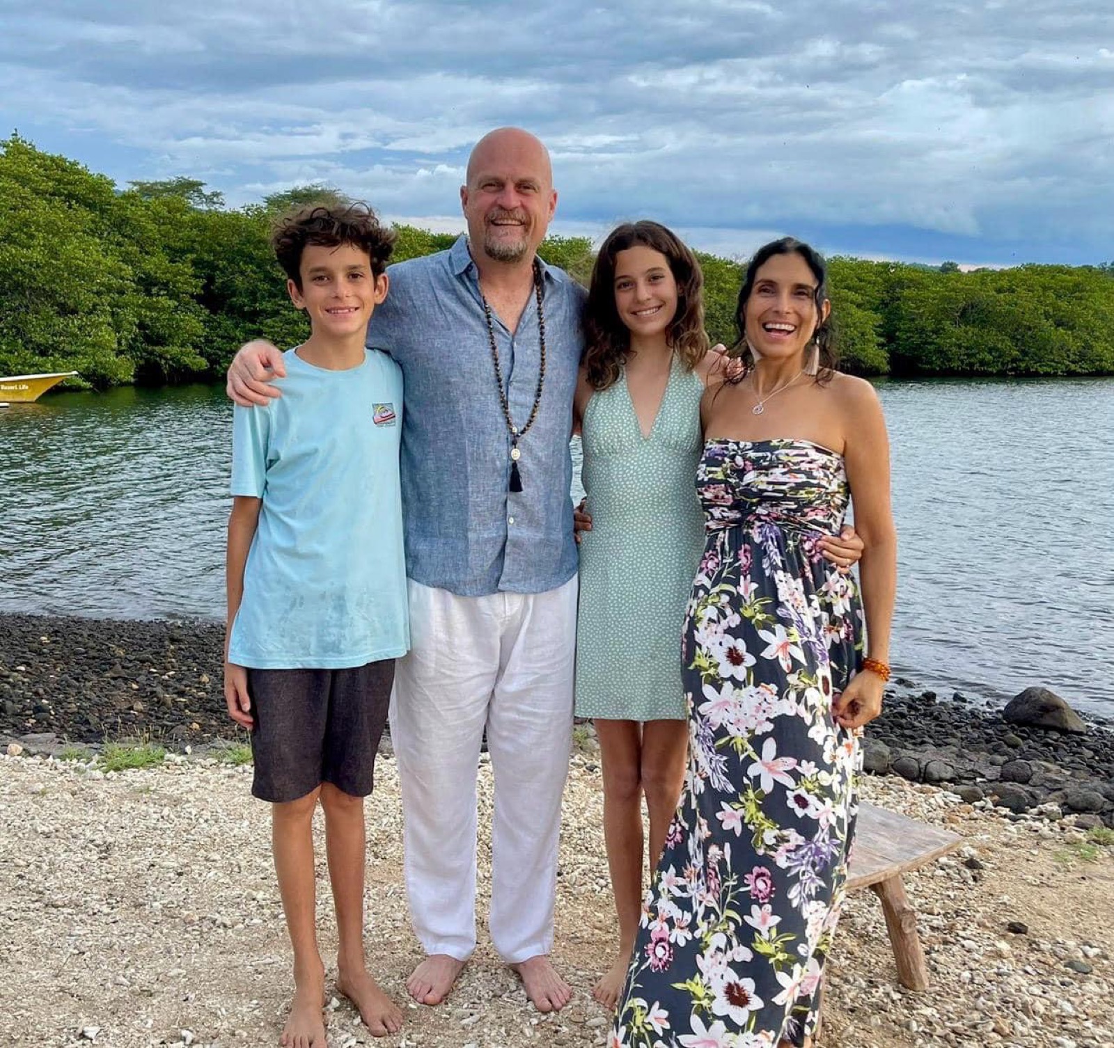Daniel Coates with his family